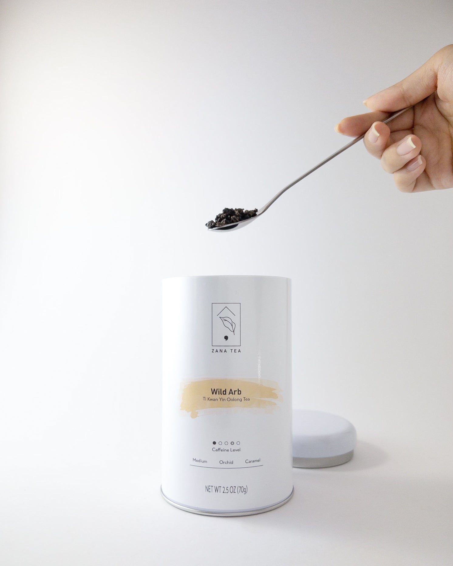 Wild Arb Ti Kwan Yin Oolong Tea Tin Can Spoonful of Tea